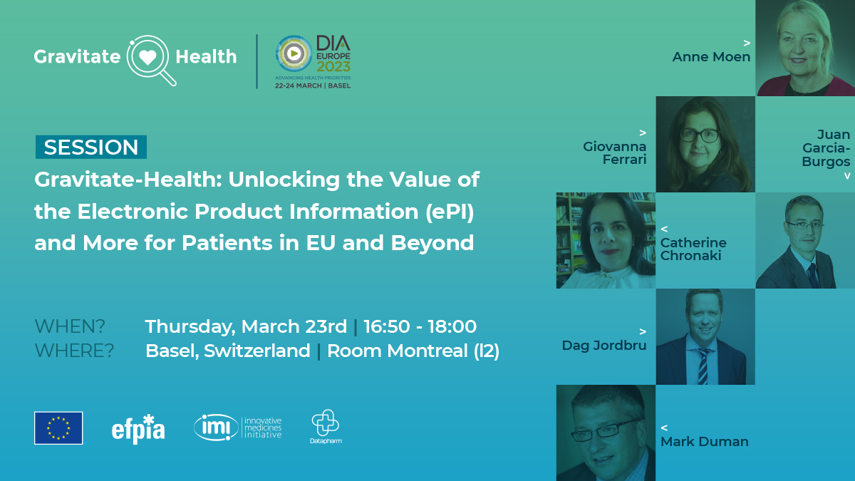 A session dedicated to Gravitate Health at DIA Europe - Gravitate Health